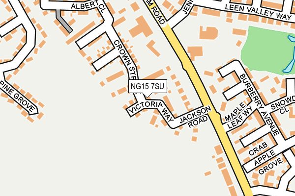 NG15 7SU map - OS OpenMap – Local (Ordnance Survey)