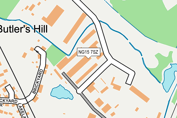 NG15 7SZ map - OS OpenMap – Local (Ordnance Survey)