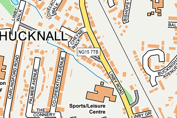 NG15 7TB map - OS OpenMap – Local (Ordnance Survey)