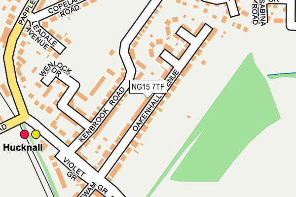 NG15 7TF map - OS OpenMap – Local (Ordnance Survey)
