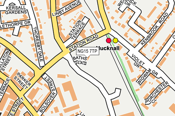 NG15 7TP map - OS OpenMap – Local (Ordnance Survey)
