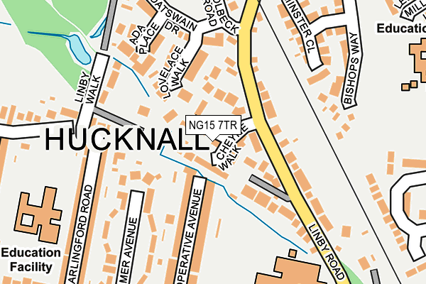 NG15 7TR map - OS OpenMap – Local (Ordnance Survey)