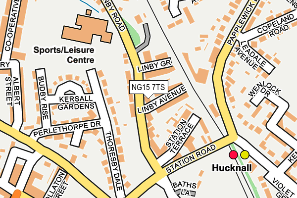 NG15 7TS map - OS OpenMap – Local (Ordnance Survey)
