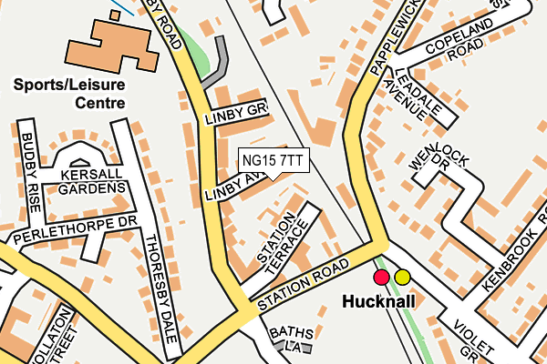 NG15 7TT map - OS OpenMap – Local (Ordnance Survey)