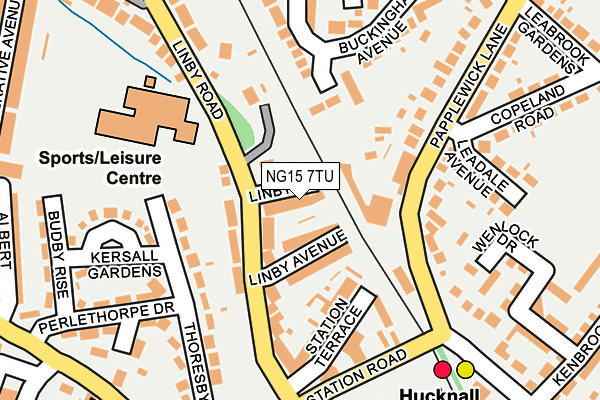NG15 7TU map - OS OpenMap – Local (Ordnance Survey)