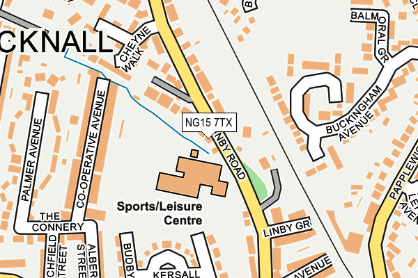 NG15 7TX map - OS OpenMap – Local (Ordnance Survey)