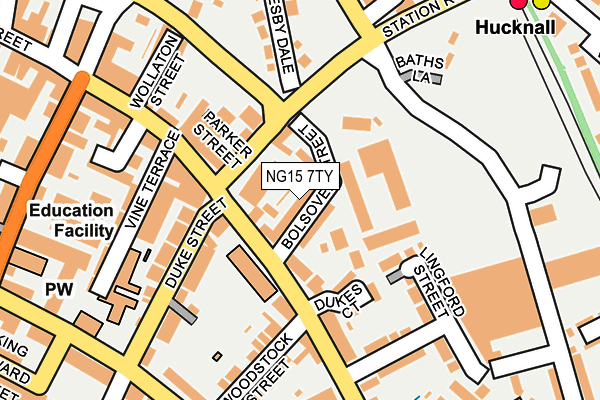 NG15 7TY map - OS OpenMap – Local (Ordnance Survey)