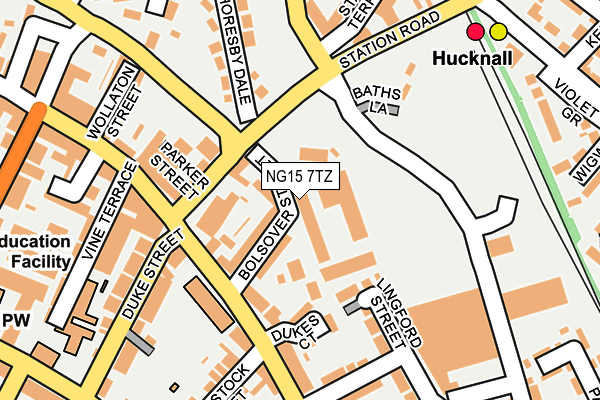NG15 7TZ map - OS OpenMap – Local (Ordnance Survey)