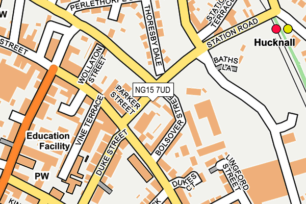 NG15 7UD map - OS OpenMap – Local (Ordnance Survey)