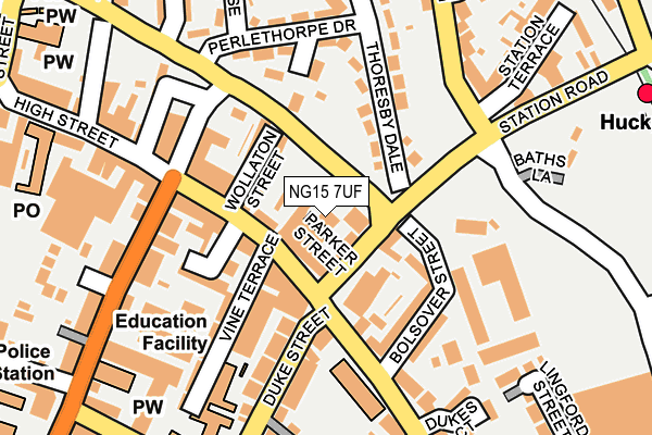 NG15 7UF map - OS OpenMap – Local (Ordnance Survey)