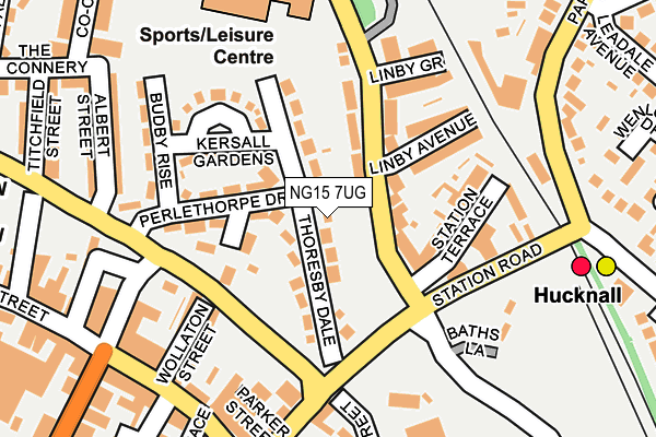 NG15 7UG map - OS OpenMap – Local (Ordnance Survey)