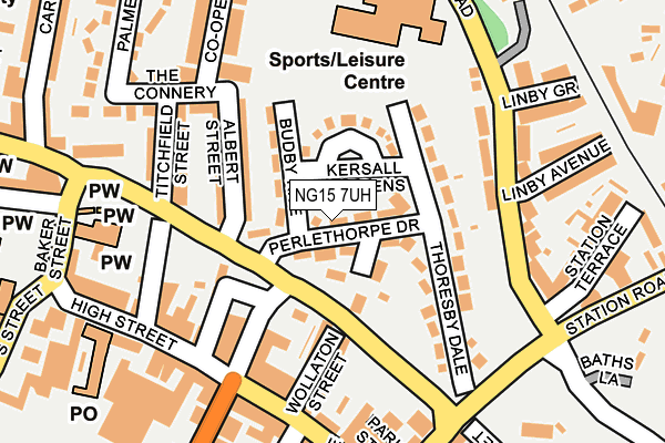 NG15 7UH map - OS OpenMap – Local (Ordnance Survey)
