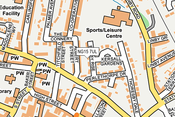 NG15 7UL map - OS OpenMap – Local (Ordnance Survey)
