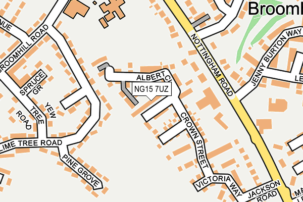 NG15 7UZ map - OS OpenMap – Local (Ordnance Survey)
