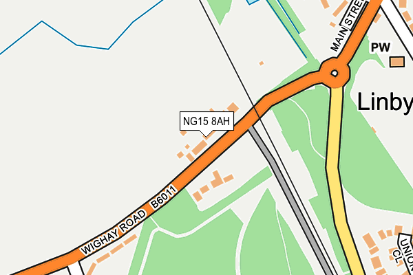 NG15 8AH map - OS OpenMap – Local (Ordnance Survey)