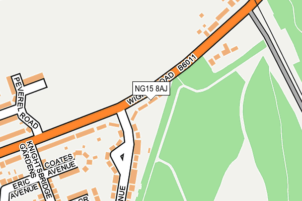 NG15 8AJ map - OS OpenMap – Local (Ordnance Survey)