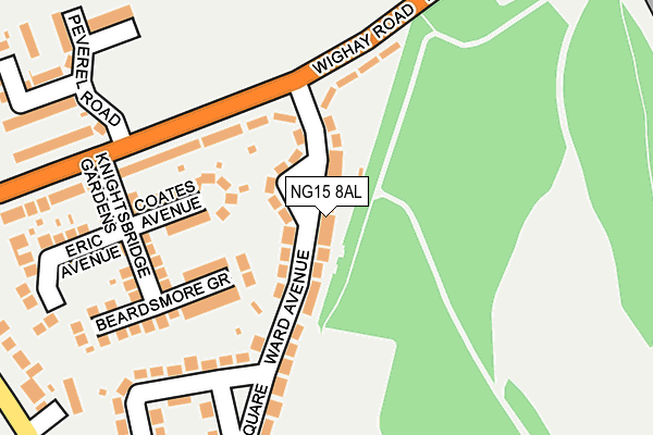 NG15 8AL map - OS OpenMap – Local (Ordnance Survey)