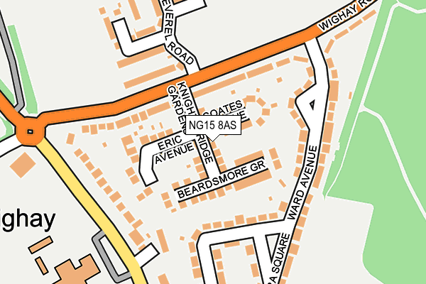 NG15 8AS map - OS OpenMap – Local (Ordnance Survey)