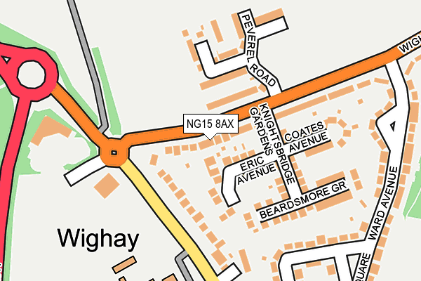 NG15 8AX map - OS OpenMap – Local (Ordnance Survey)