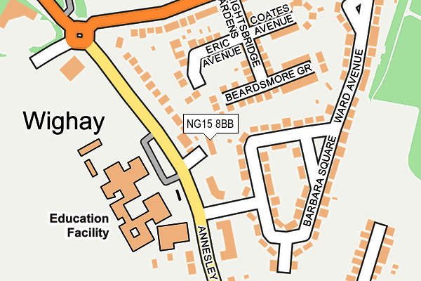 NG15 8BB map - OS OpenMap – Local (Ordnance Survey)