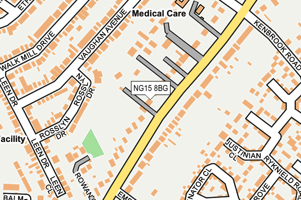 NG15 8BG map - OS OpenMap – Local (Ordnance Survey)