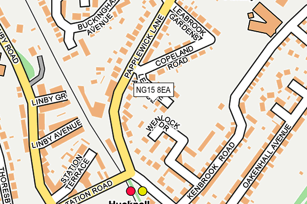NG15 8EA map - OS OpenMap – Local (Ordnance Survey)