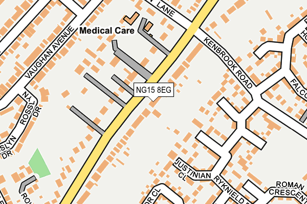 NG15 8EG map - OS OpenMap – Local (Ordnance Survey)