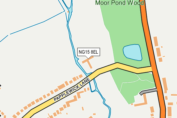 NG15 8EL map - OS OpenMap – Local (Ordnance Survey)