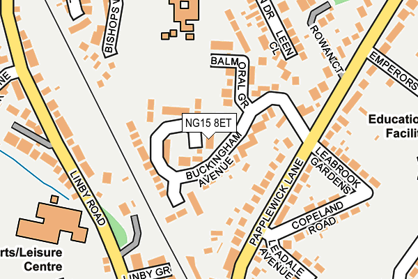 NG15 8ET map - OS OpenMap – Local (Ordnance Survey)