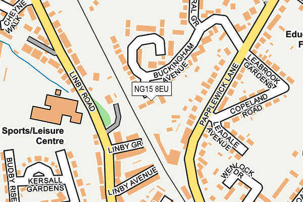 NG15 8EU map - OS OpenMap – Local (Ordnance Survey)
