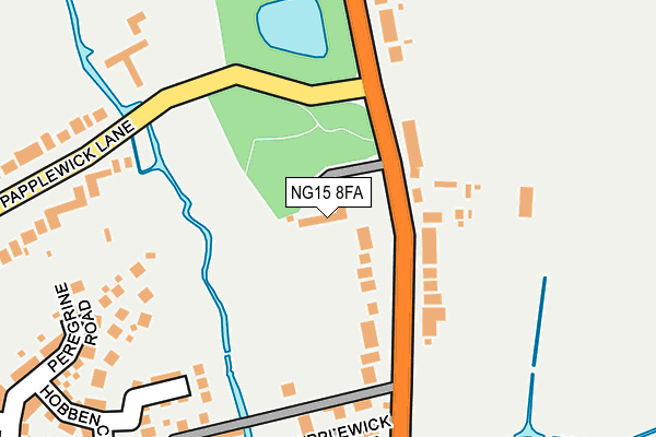 NG15 8FA map - OS OpenMap – Local (Ordnance Survey)