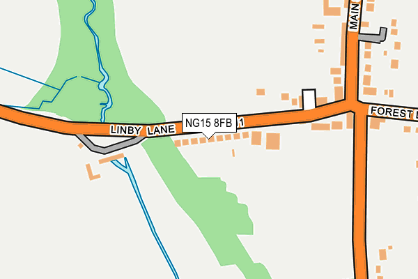 NG15 8FB map - OS OpenMap – Local (Ordnance Survey)