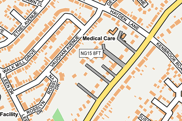NG15 8FT map - OS OpenMap – Local (Ordnance Survey)