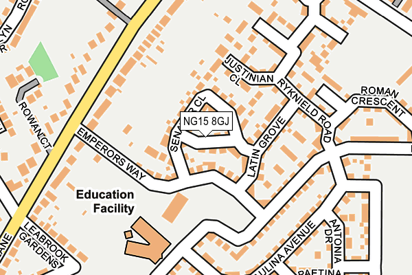 NG15 8GJ map - OS OpenMap – Local (Ordnance Survey)