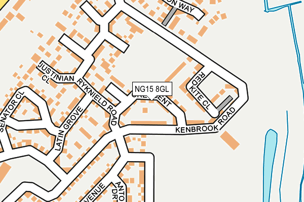 NG15 8GL map - OS OpenMap – Local (Ordnance Survey)