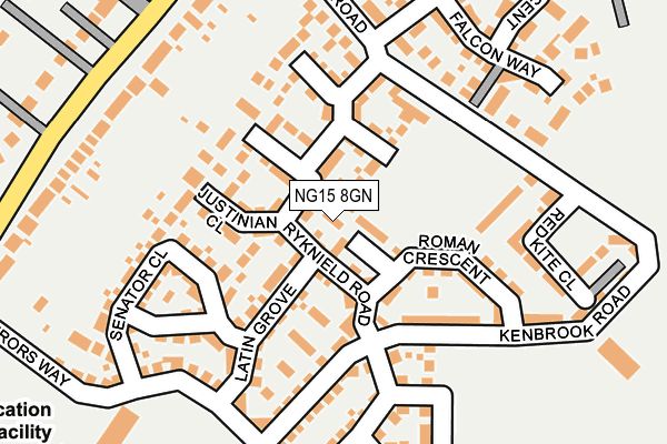 NG15 8GN map - OS OpenMap – Local (Ordnance Survey)