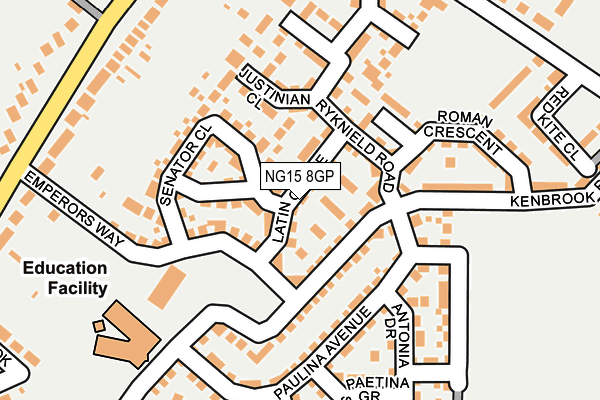NG15 8GP map - OS OpenMap – Local (Ordnance Survey)
