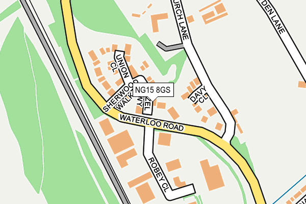 NG15 8GS map - OS OpenMap – Local (Ordnance Survey)