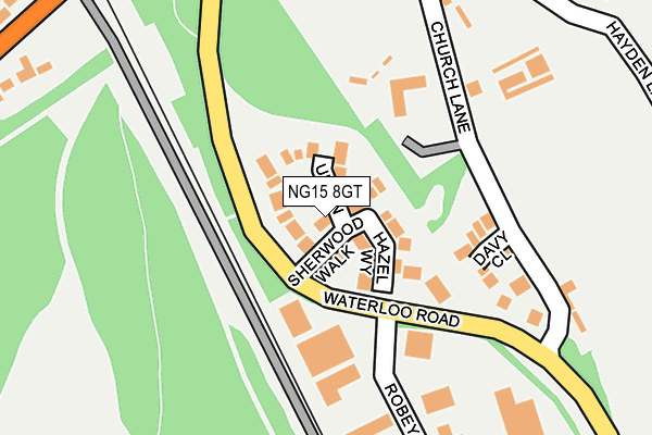 NG15 8GT map - OS OpenMap – Local (Ordnance Survey)