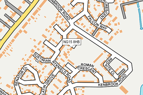 NG15 8HB map - OS OpenMap – Local (Ordnance Survey)