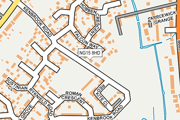 NG15 8HD map - OS OpenMap – Local (Ordnance Survey)