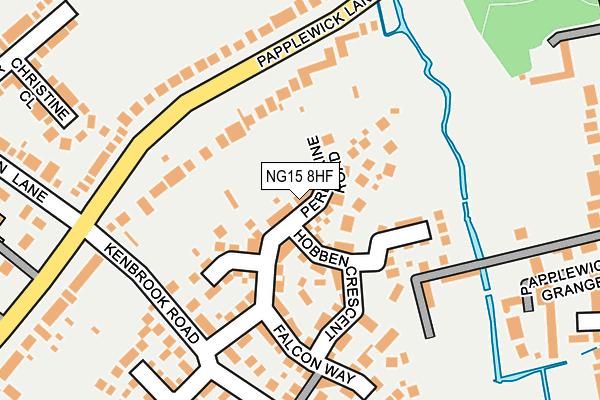 NG15 8HF map - OS OpenMap – Local (Ordnance Survey)