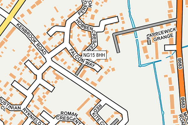 NG15 8HH map - OS OpenMap – Local (Ordnance Survey)