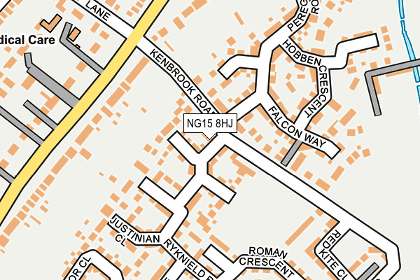 NG15 8HJ map - OS OpenMap – Local (Ordnance Survey)