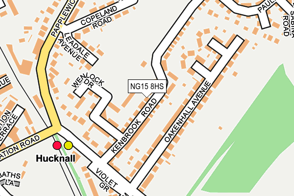 NG15 8HS map - OS OpenMap – Local (Ordnance Survey)