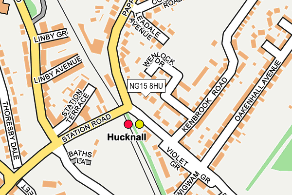 NG15 8HU map - OS OpenMap – Local (Ordnance Survey)