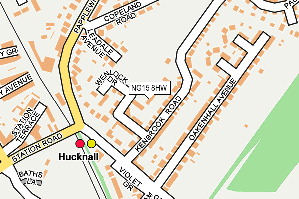 NG15 8HW map - OS OpenMap – Local (Ordnance Survey)