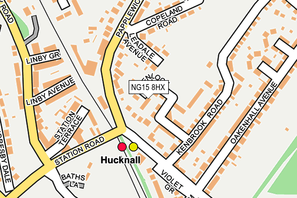 NG15 8HX map - OS OpenMap – Local (Ordnance Survey)
