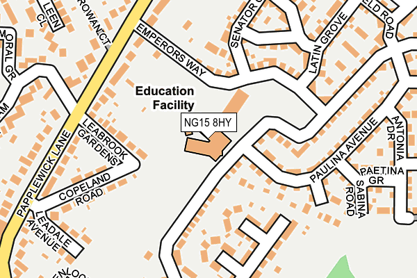NG15 8HY map - OS OpenMap – Local (Ordnance Survey)