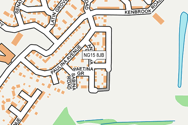 NG15 8JB map - OS OpenMap – Local (Ordnance Survey)